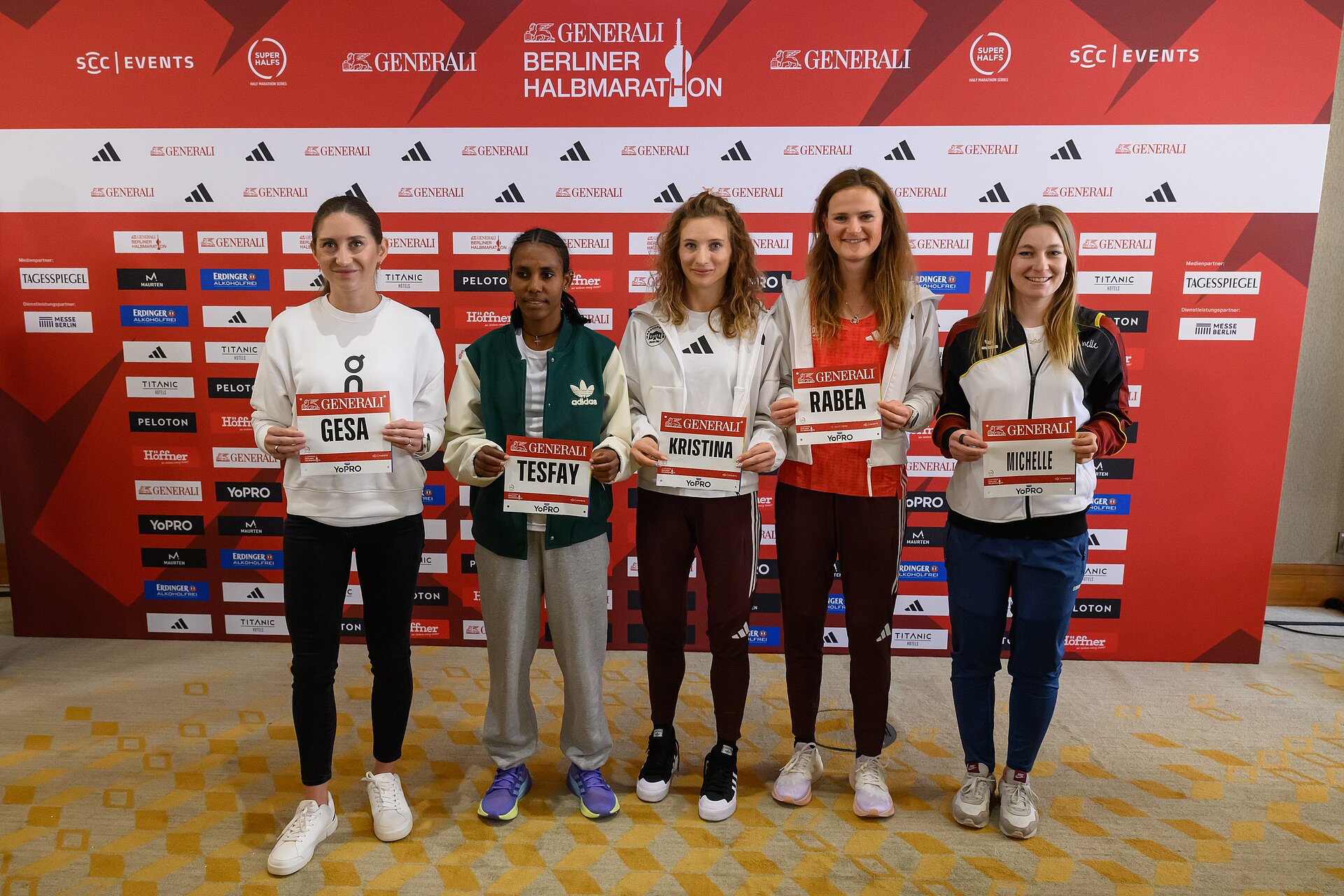 GENERALI BERLINE HALF MARATHON: First press conference with female elite athletes at the Titanic Hotel Chaussestrasse, Berlin. @ SCC EVENTS / Petko Beier